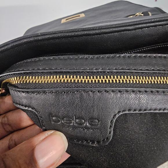 Bebe Black Quilted Shoulder Bag - Picture 7 of 8